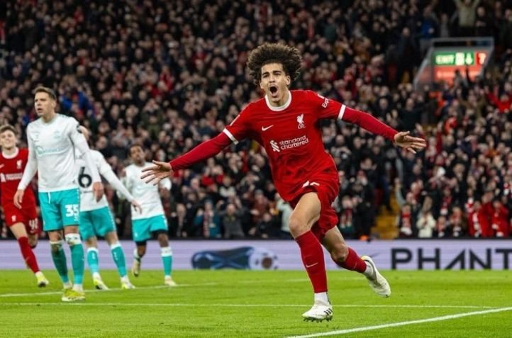 Jayden Danns, de 18 anos, comemora gol pelo time principal do Liverpool FC / Reprodução Instagram @jayden.danns