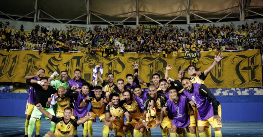Jogadores do Coquimbo Unido festejaram muito a classificação