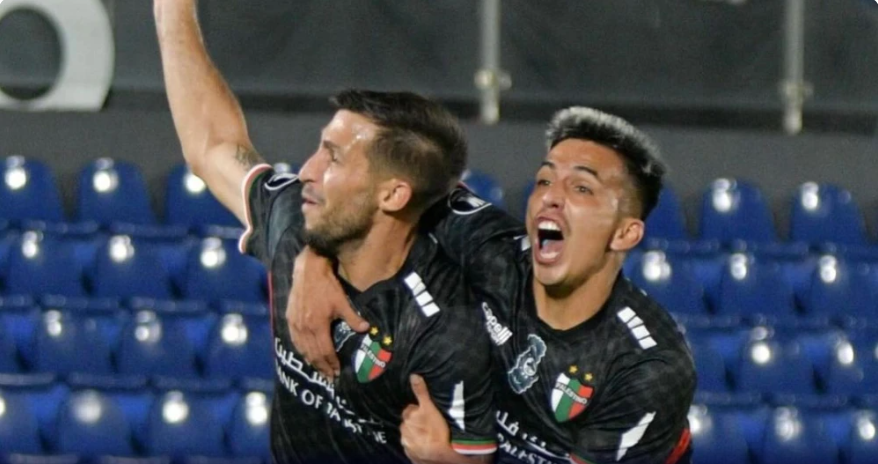 Jogadores do Palestino durante partida pela Copa Libertadores