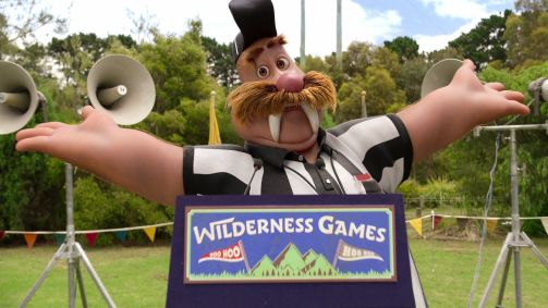 Personagem Leôncio no filme da Netflix "Pica-Pau As Férias no Acampamento"