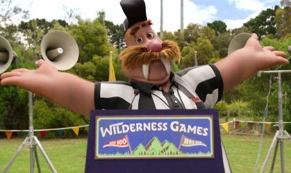 Personagem Leôncio no filme da Netflix "Pica-Pau As Férias no Acampamento"