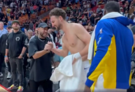 Em Miami, Neymar vai a jogo da NBA e ganha camisa de astro do Golden State