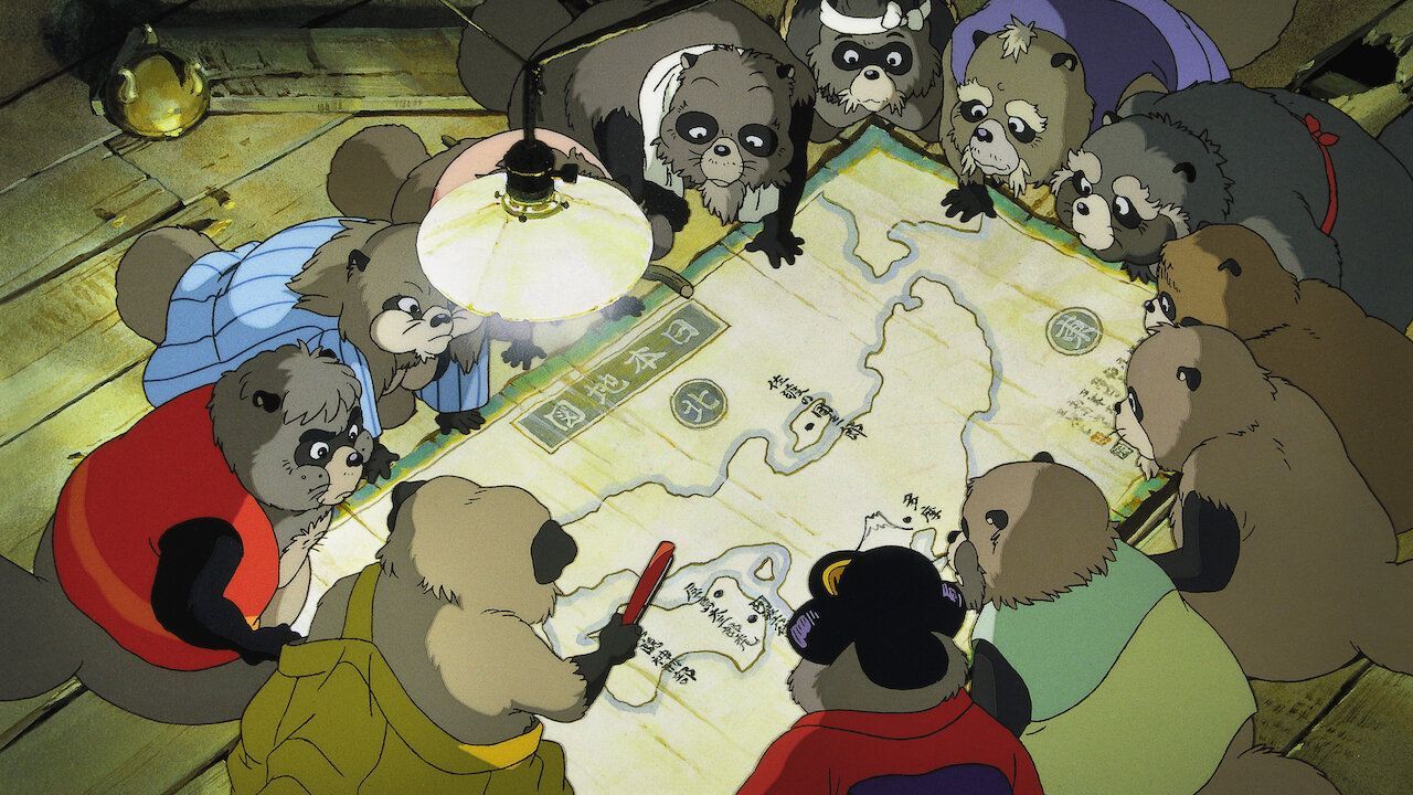 "PomPoko: A Grande Batalha dos Guaxinins", de Isao Takahata / Divulgação/Netflix