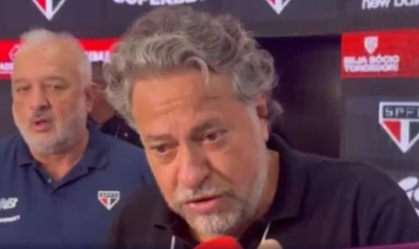 Presidente do São Paulo reage à arbitragem do clássico
