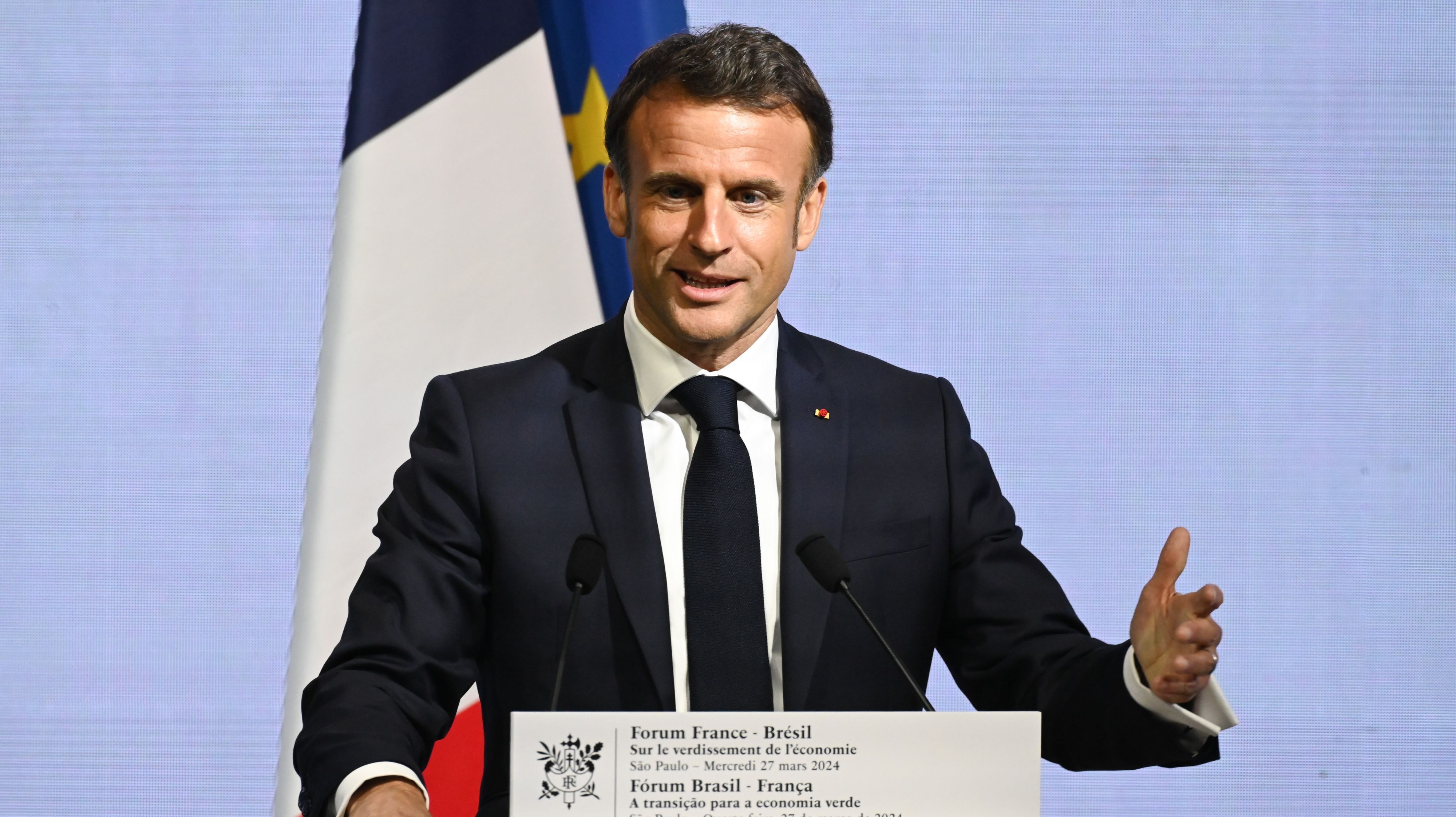 Macron participa do Fórum Econômico Brasil-França na Fiesp