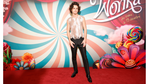 Timothée Chalamet na estreia de Wonka no Cinema UCG Normandie, em Paris, França, em 01 de dezembro de 2023