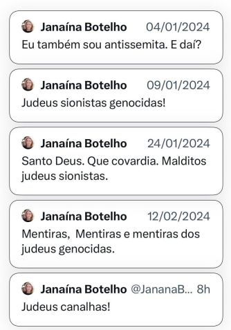 Outras postagens citadas no relatório final da Polícia Civil do Rio sobre o caso / Reprodução