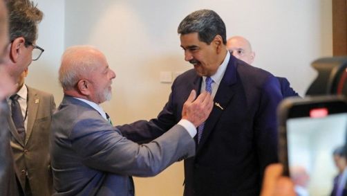 Luiz Inácio Lula da Silva (PT), presidente do Brasil, se reúne com Nicolás Maduro, presidente da Venezuela