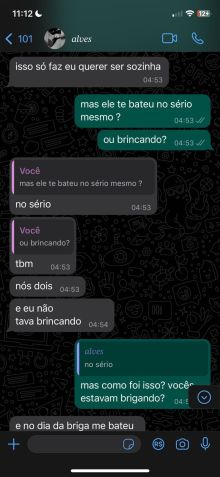 Troca de mensagens entre Kaylane e uma amiga uma semana antes do crime / Reprodução