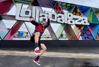 O fã Luis Philipe Romeu no Lollapalooza