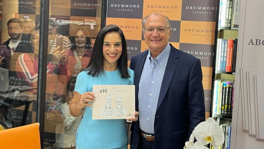 Casal Lu Alckmin e Garaldo Alckmin durante evento / CNN