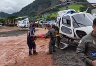 Homem é resgatado por helicóptero durante fortes chuvas em Mimoso do Sul, no ES