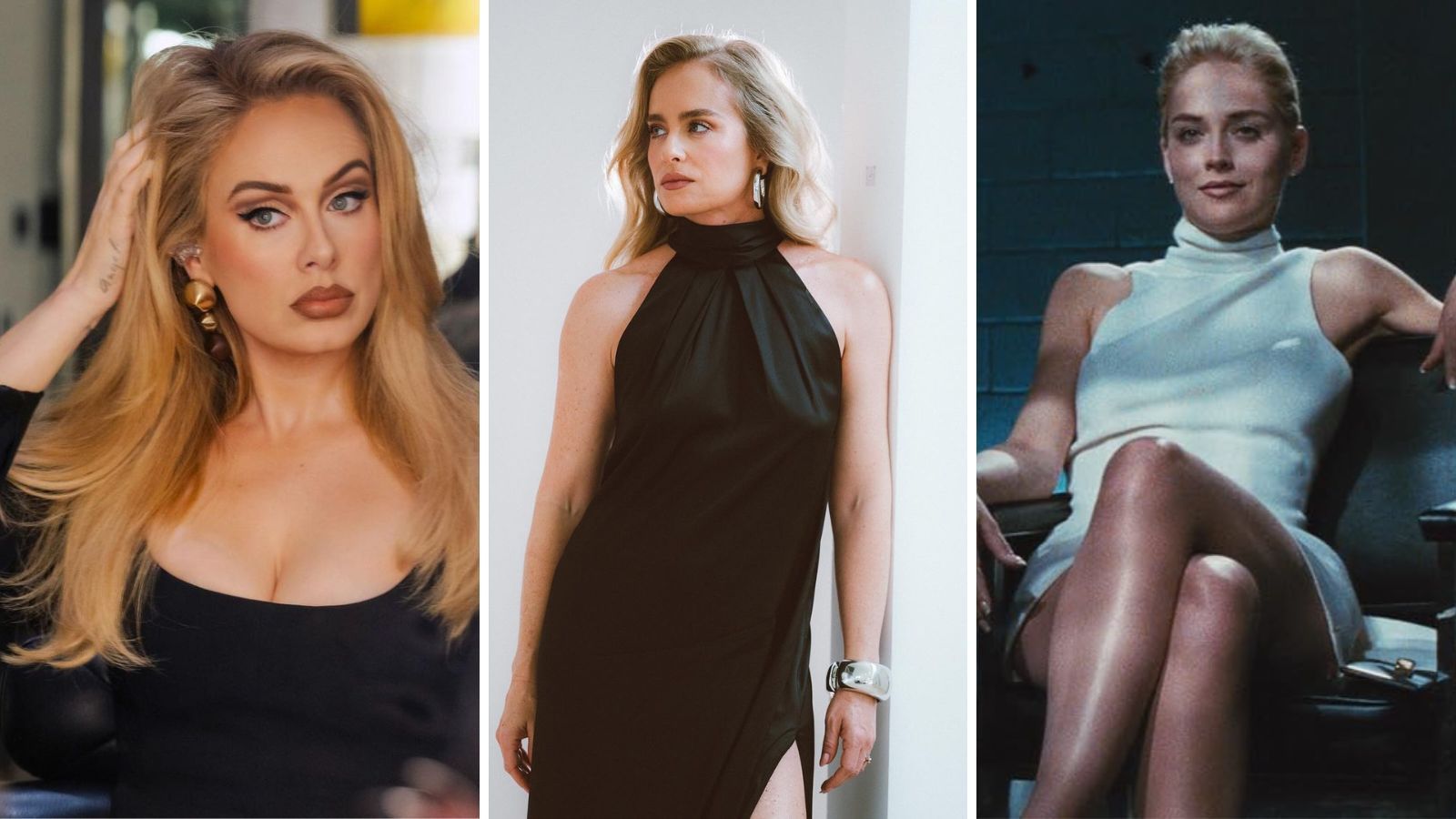 Adele, Angélica e Sharon Stone