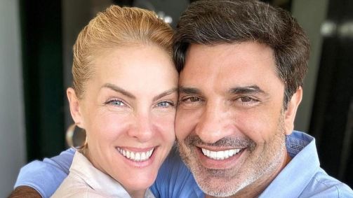 Ana Hickmann e Edu Guedes posam juntos
