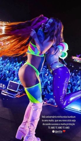 Pabllo Vittar celebra aniversário de Anitta / Reprodução/Pabllo Vittar/Instagram