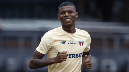 Arboleda em treino do São Paulo