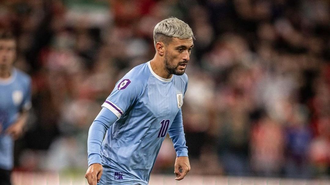 Arrascaeta em campo pela Seleção Uruguaia