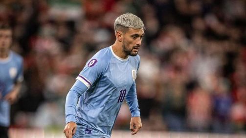 Arrascaeta em campo pela Seleção Uruguaia