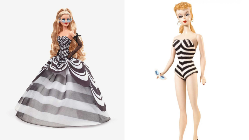 Barbie especial de 65 anos terá referências da boneca original de 1959 / Reprodução/Mattel