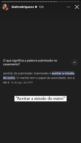 Esposa de Sorocaba mostrou explicação do conceito disponível nas redes / Reprodução/Instagram