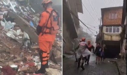 Cão farejador encontra criança com vida, após 16h nos escombros, em Petrópolis; veja vídeo