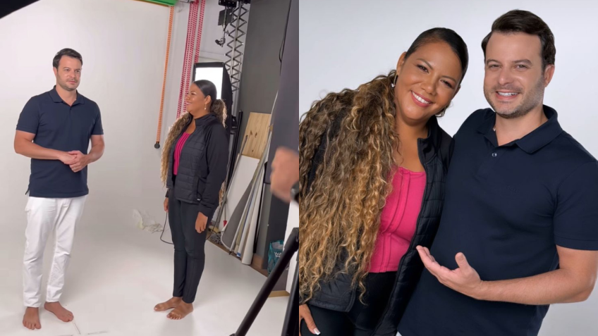 A namorada de Davi do BBB24, Mani Reggo e o apresentador Fritz Paixão / Reprodução/Instagram