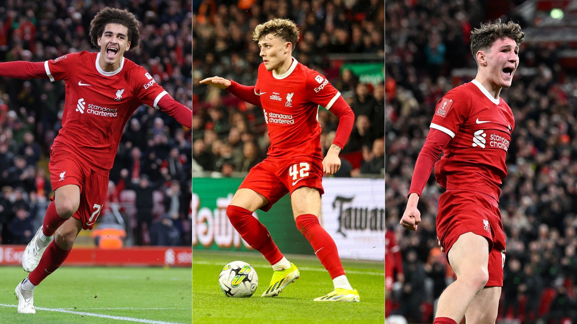 Danns, Clark e Koumas, revelações do Liverpool