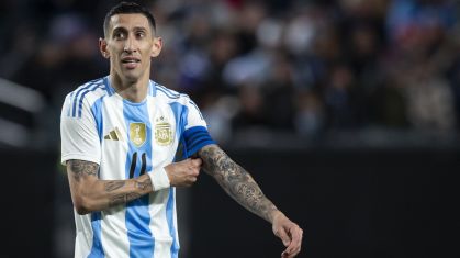 Di María em amistoso da Argentina contra El Salvador