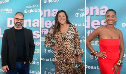 Elenco de "Dona Lurdes - O Filme" se reúne em pré-estreia no Rio