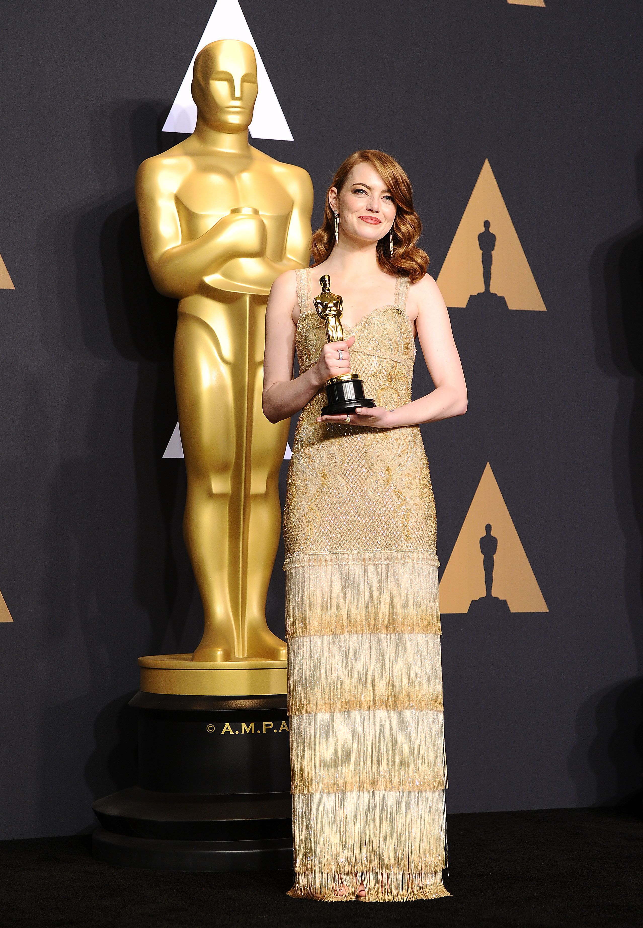 Emma Stone no Oscar 2017 / Jason LaVeris/FilmMagic