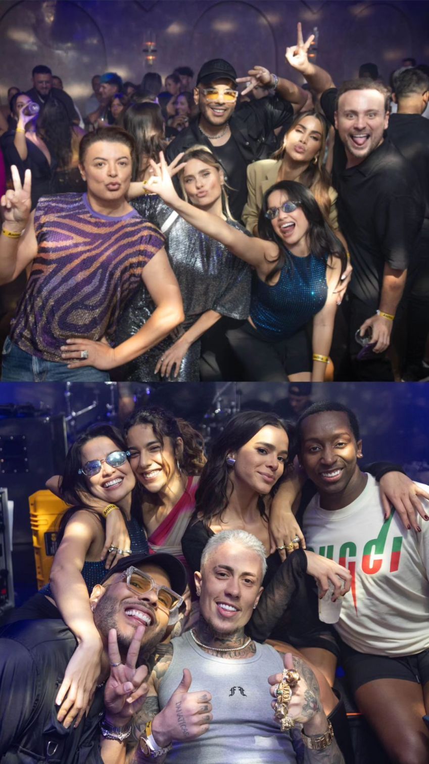 Marina Sena, Bruna Marquezine, MC Daniel também posaram durante a festa de Anitta / Reprodução/Instagram