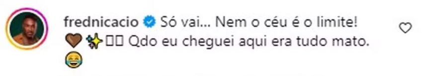 Fred Nicácio apoia Davi no BBB24 / Reprodução/Fred Nicácio/Instagram