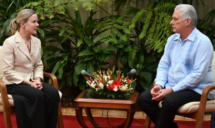 Gleisi e presidente de Cuba se encontram para discutir laços políticos
