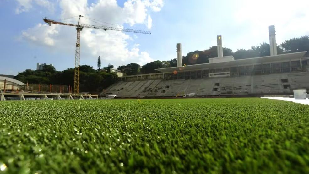 Novo gramado do Pacaembu