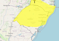 Inmet alerta para chuvas intensas no Sul até segunda-feira (04)