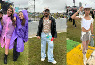 Capas de chuva e blusas de frio dominam looks do 1º dia de Lollapalooza