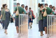 Grávida, Leandra Leal é fotografada em aeroporto no Rio de Janeiro