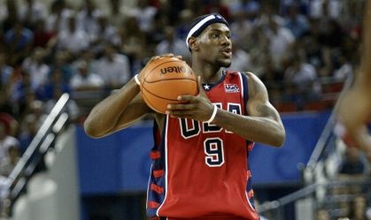 LeBron James anotou 979 pontos pela Seleção dos Estados Unidos e conquistou o ouro olímpico em 2008 e 2012