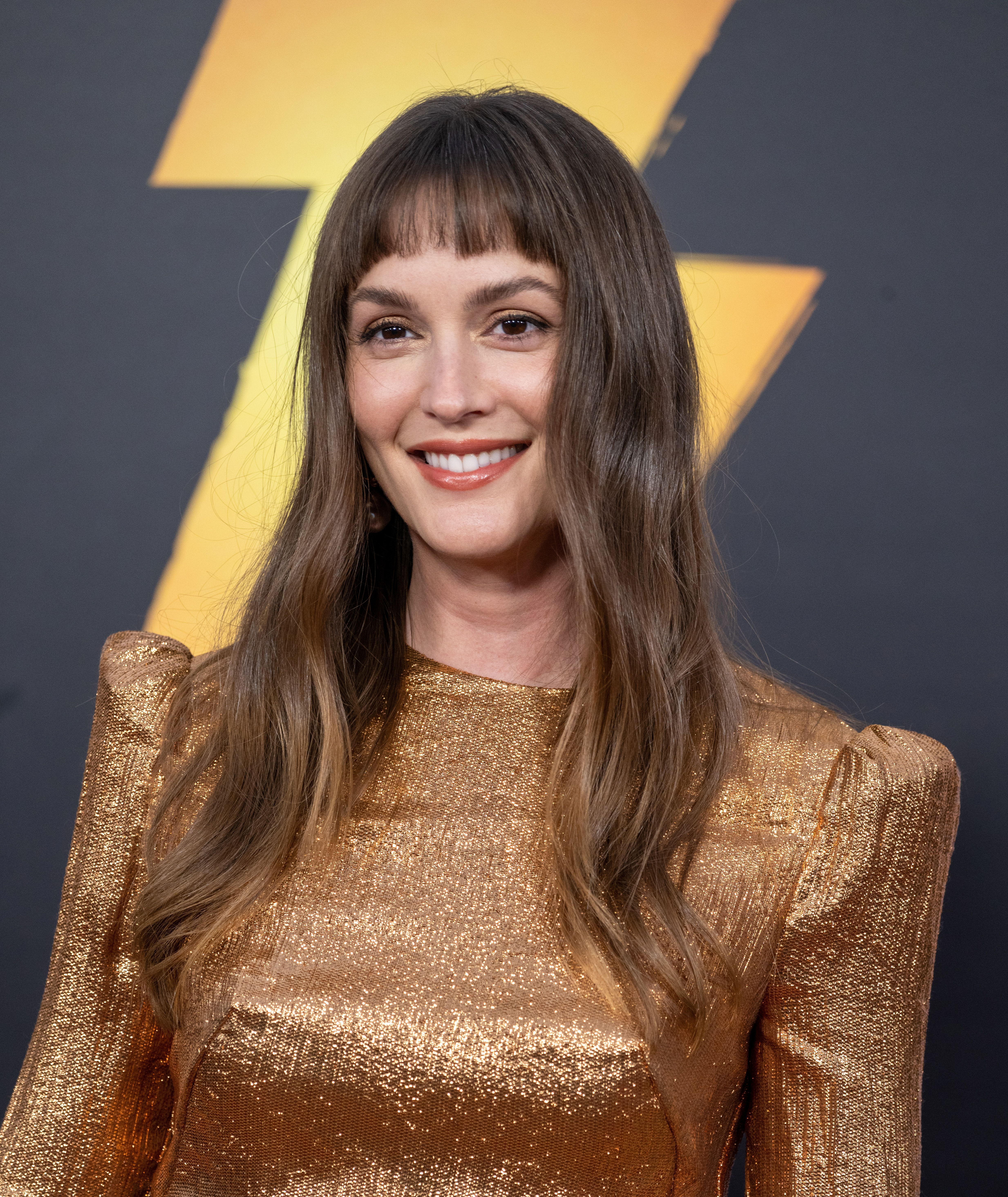 Grande fã das franjas, Leighton Meester também já apareceu com uma baby bang / Amanda Edwards/FilmMagic