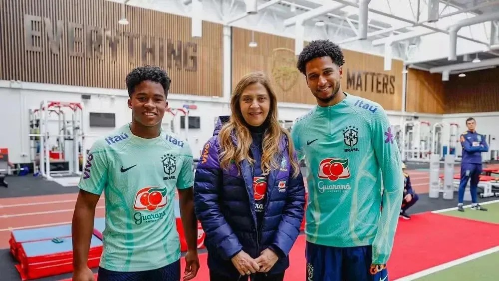 Endrick, Leila Pereira e Murilo