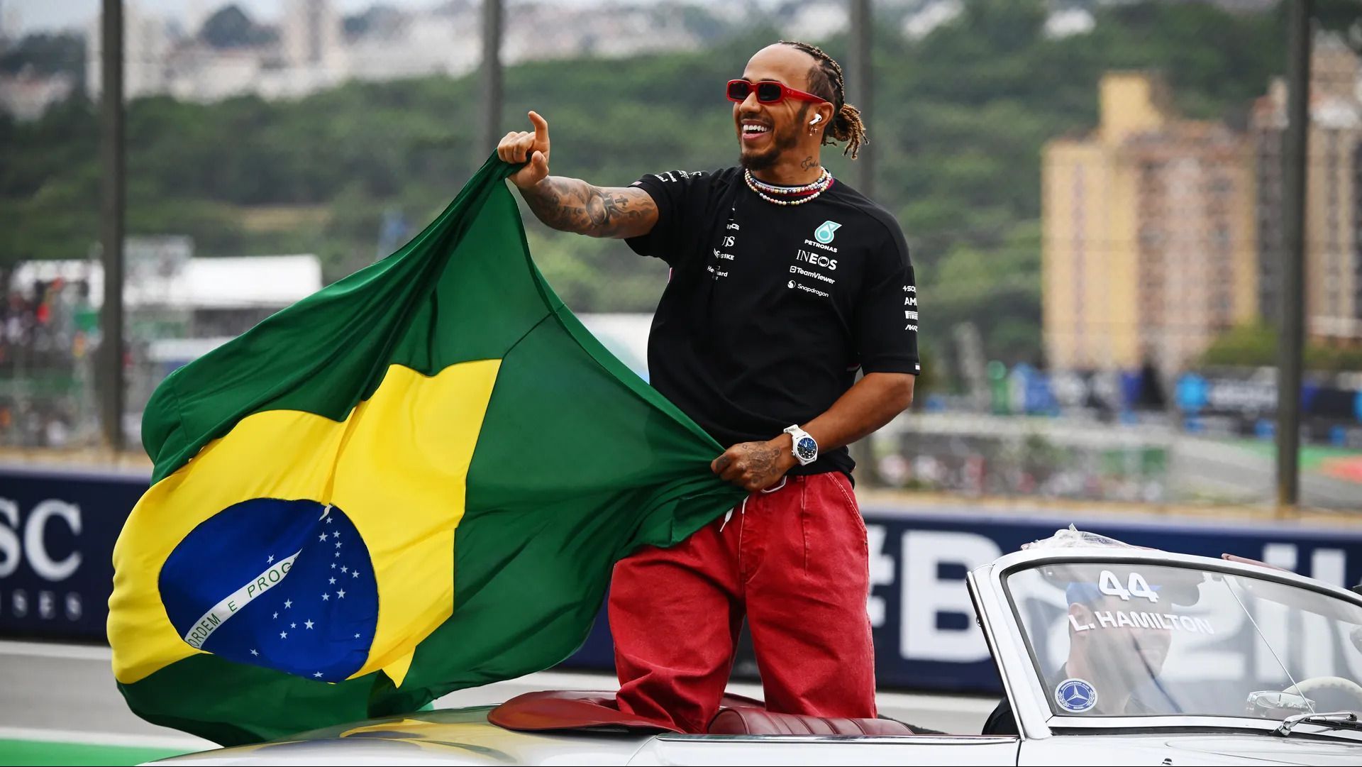 Lewis Hamilton no Brasil