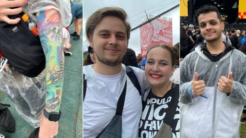 Tatuagem de Daniel Vaz, o casal Giovani e Alana e o projetista Thiago Vaz