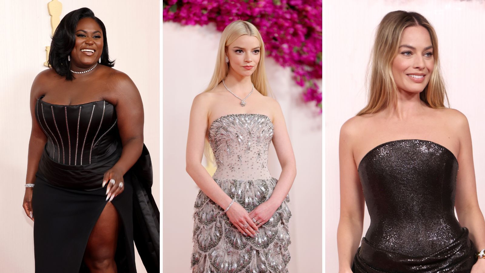 Vestidos e peças sem alças viram tendência no Oscar 2024