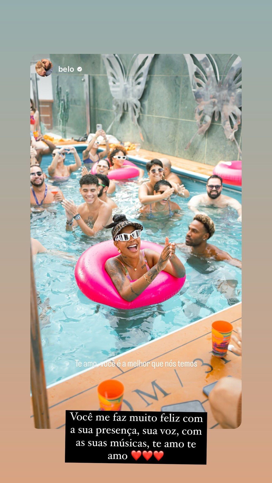 Ludmilla curte festa na piscina no Navio Numanice / Reprodução/Ludmilla/Instagram