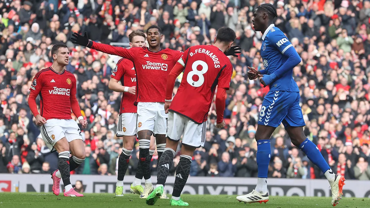 Marcus Rashford marcou um dos gols do United