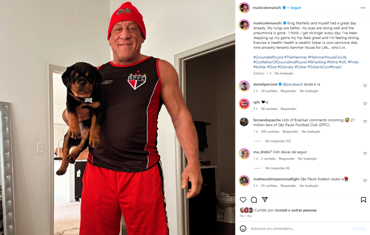 Mark Coleman e a publicação que viralizou nas redes /