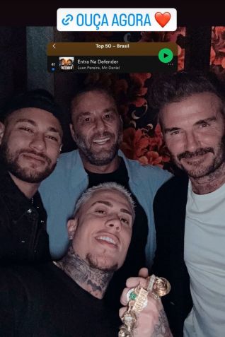 MC Daniel posta foto ao lado de Neymar e David Beckham / Reprodução/MC Daniel/Instagram