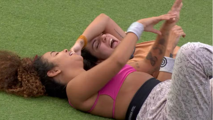 Giovanna Pitel e Fernanda se tornaram amigas durante o BBB 24. / Reprodução/ Globo