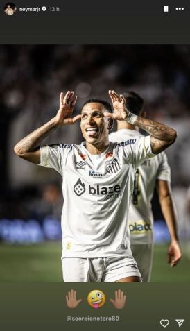 Neymar publicou foto de Otero nas redes sociais / Reprodução/Instagram