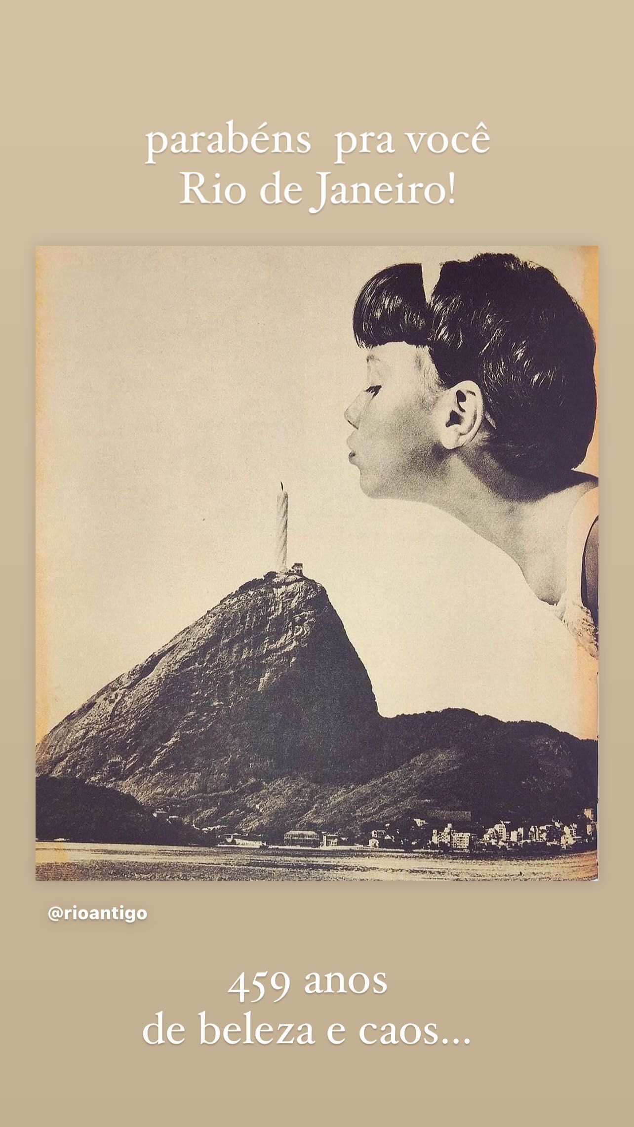 Regina Casé celebra aniversário do Rio de Janeiro / Reprodução/Regina Casé/Instagram